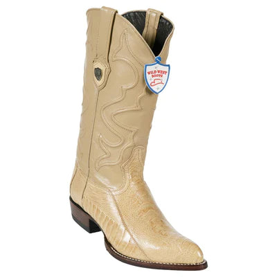 WILD WEST BOOTS #2990511 MEN'S | COLOR ORYX | MEN'S WILD WEST OSTRICH LEG J TOE BOOTS HANDCRAFTED image 0