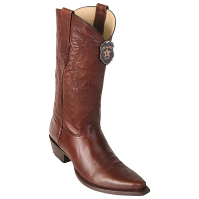 LOS ALTOS BOOTS MENS #943807 SNIP TOE | GENUINE PULL UP LEATHER BOOTS | COLOR BROWN image 0