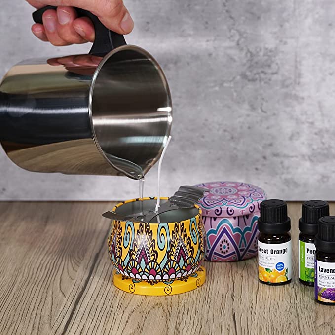 DIY Candle Making Kit Supplies, Complete Beginners Set with Soy Wax, Pot, Tins, Dyes, Wicks &amp; More image 3