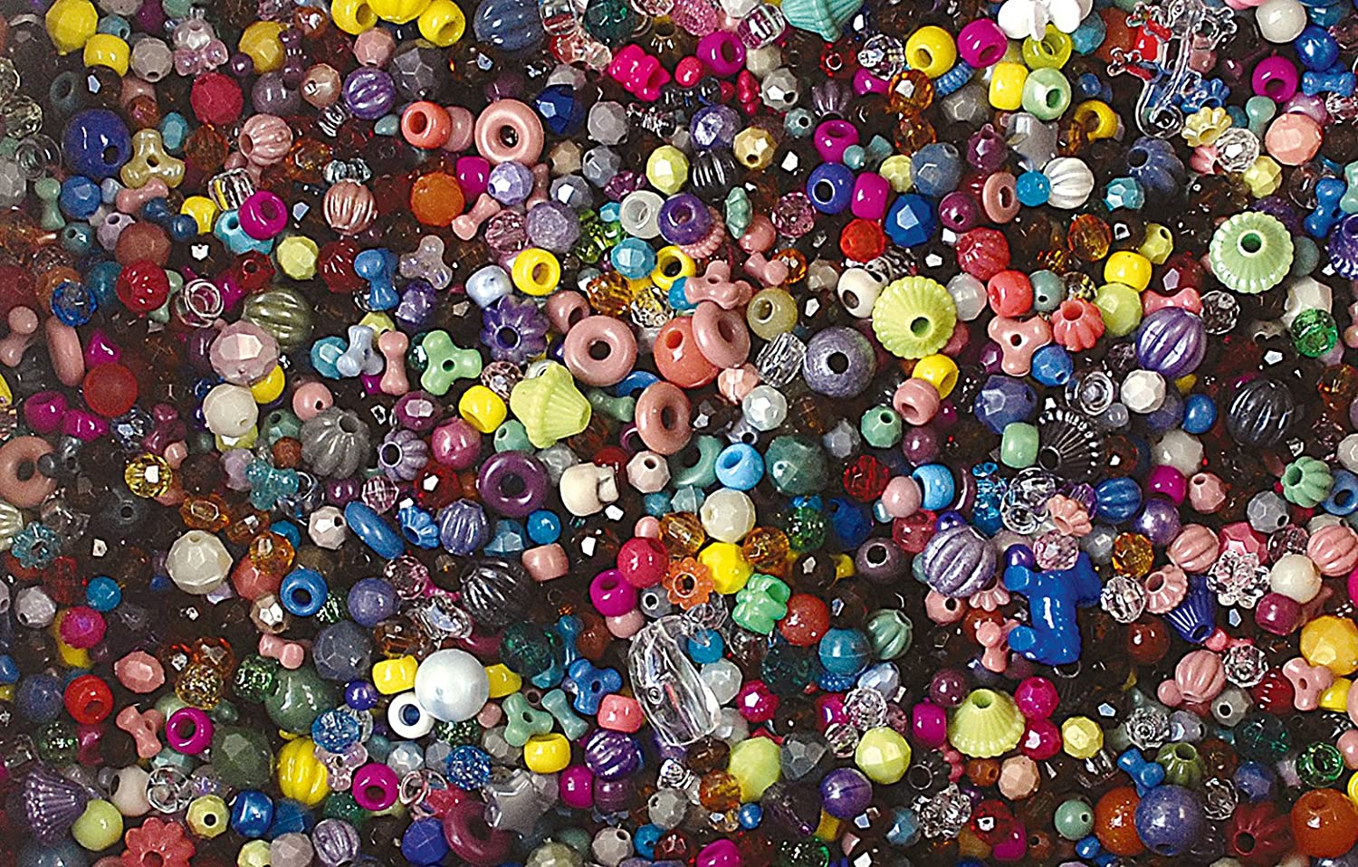 The Beadery Bonanza 5LB of Mixed Craft Beads, Sizes, Multicolor image 2