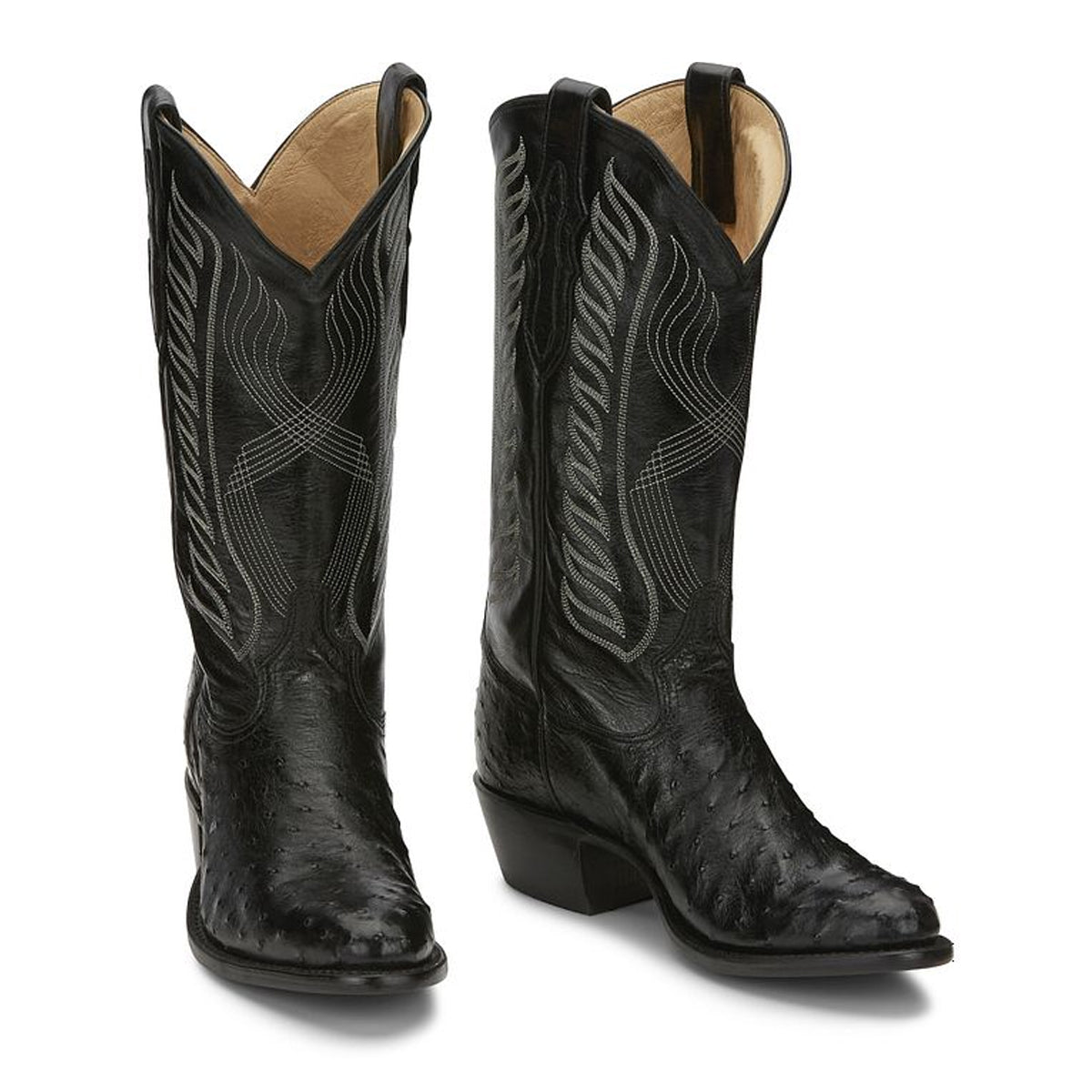 Tony Lamas Boots Men's Western McCandles 13" Full Quil Color Black image 0