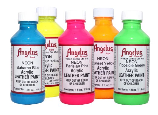 Angelus Acrylic Paints Neon 4 Oz All Color image 0
