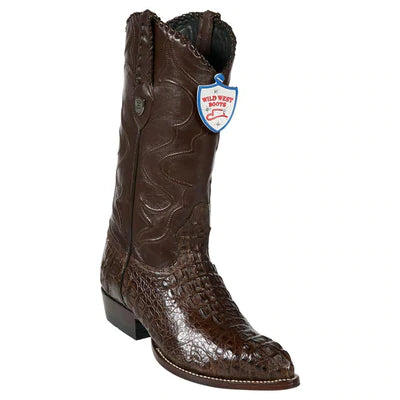 WILD WEST BOOTS #2990207 MEN'S | COLOR BROWN | MEN'S WILD WEST CAIMAN HORNBACK J TOE BOOTS HANDCRAFTED image 0