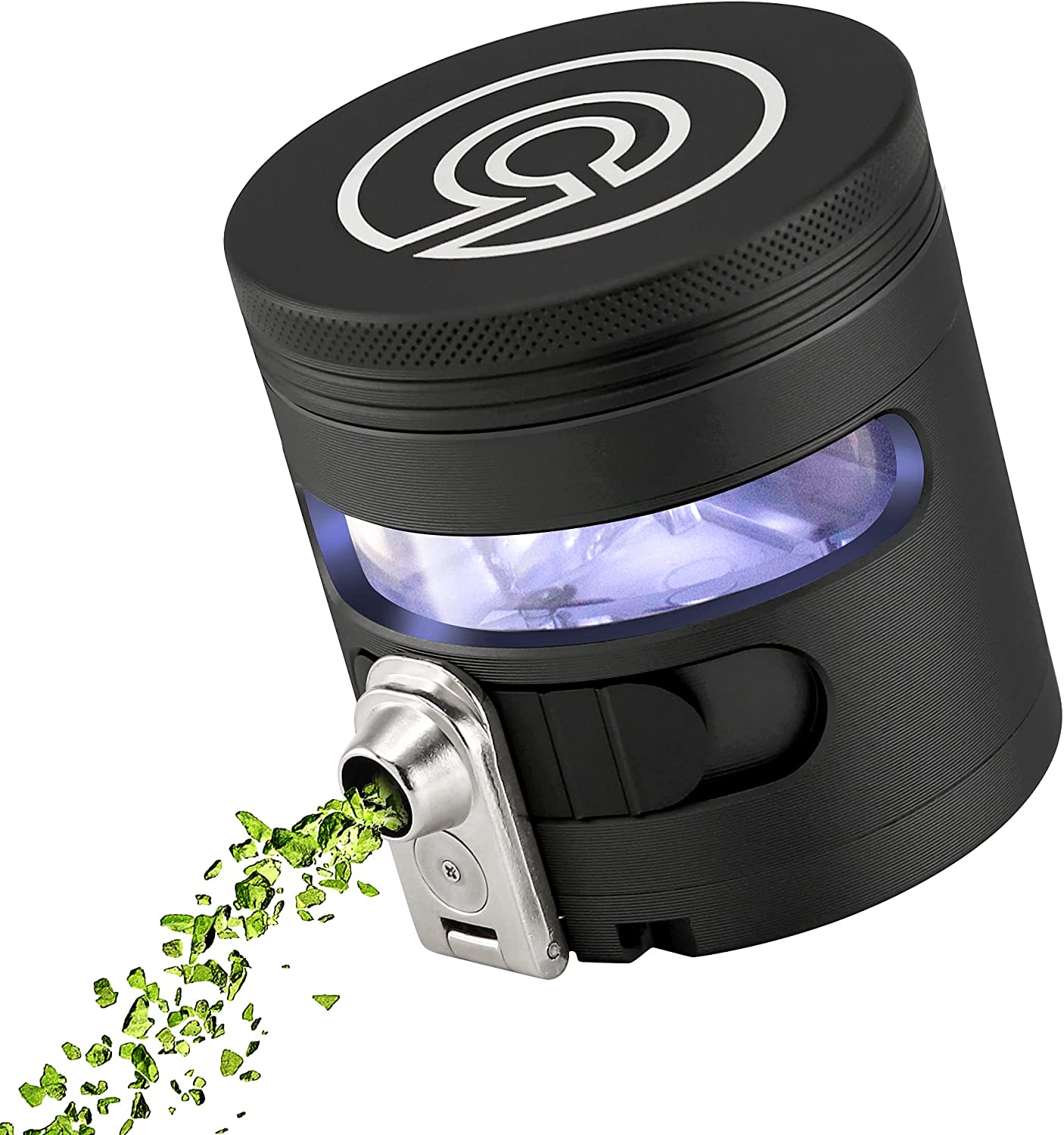 Tectonic MANUAL Herb Grinder w/ AUTOMATIC Electric Herbal Spice Dispenser Large 2.5" Aluminum Alloy image 0