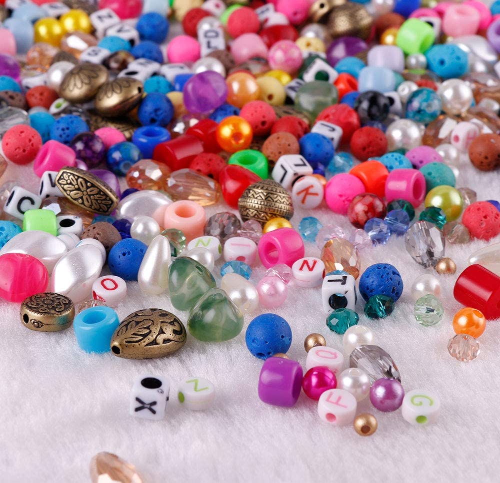 2020Pcs Jewelry Making Supplies Kit Earrings and Repair Tools Include Jewelry Charms, Beads, Findings, Case and Beading Wire for Necklace Bracelet, DIY Craft Gifts for Girls, Kids image 7
