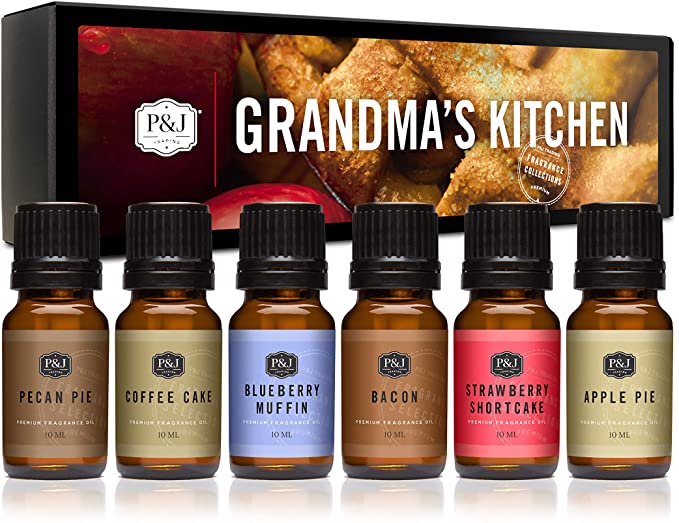 P&amp;J Trading Fragrance Oil | Grandma’s Kitchen Set of 6 - Scented Oil for Soap Making, Diffusers, Candle Making, Lotions, Haircare, Slime, and Home Fragrance image 0