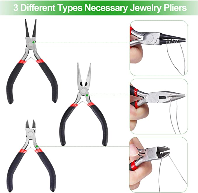 Jewelry Making Supplies Kit with Jewelry Tools, ForTomorrow Jewelry Wires Findings Set for Jewelry Repair, Beading, Bracelets, Earrings, DIY Handmade image 6