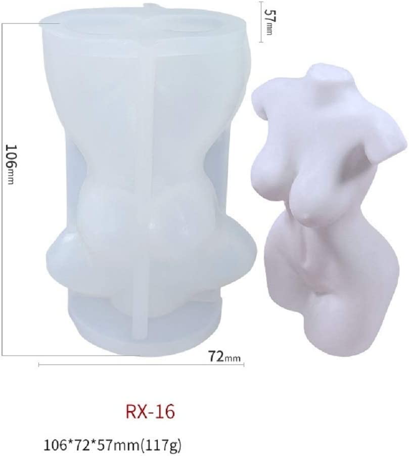4 Pack Portrait Silicone Candle Mold DIY Silicone Mold for Resin Soap Cake Chocolate Wax Mold Venus Candle Mold image 1