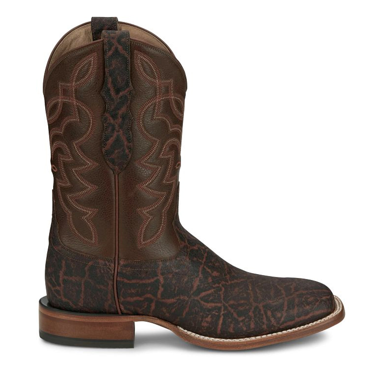 Tony Lamas Boots Men's Footwear Western Exotic Maldor 11" Elephant Barnwood image 2