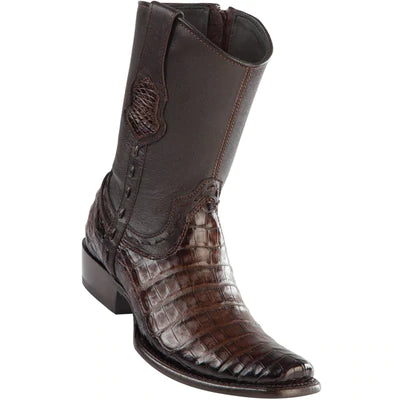 WILD WEST BOOTS #279B8216 MEN'S | COLOR FADED BROWN | MEN'S WILD WEST CAIMAN BELLY BOOTS DUBAI TOE HANDCRAFTED image 0