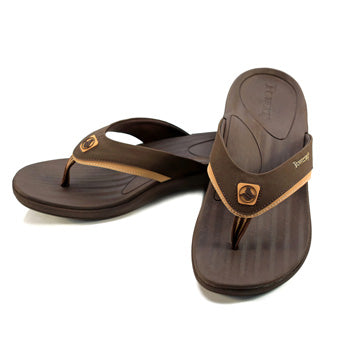 Fusion Men's Orthotic Sandals, Brown image 0