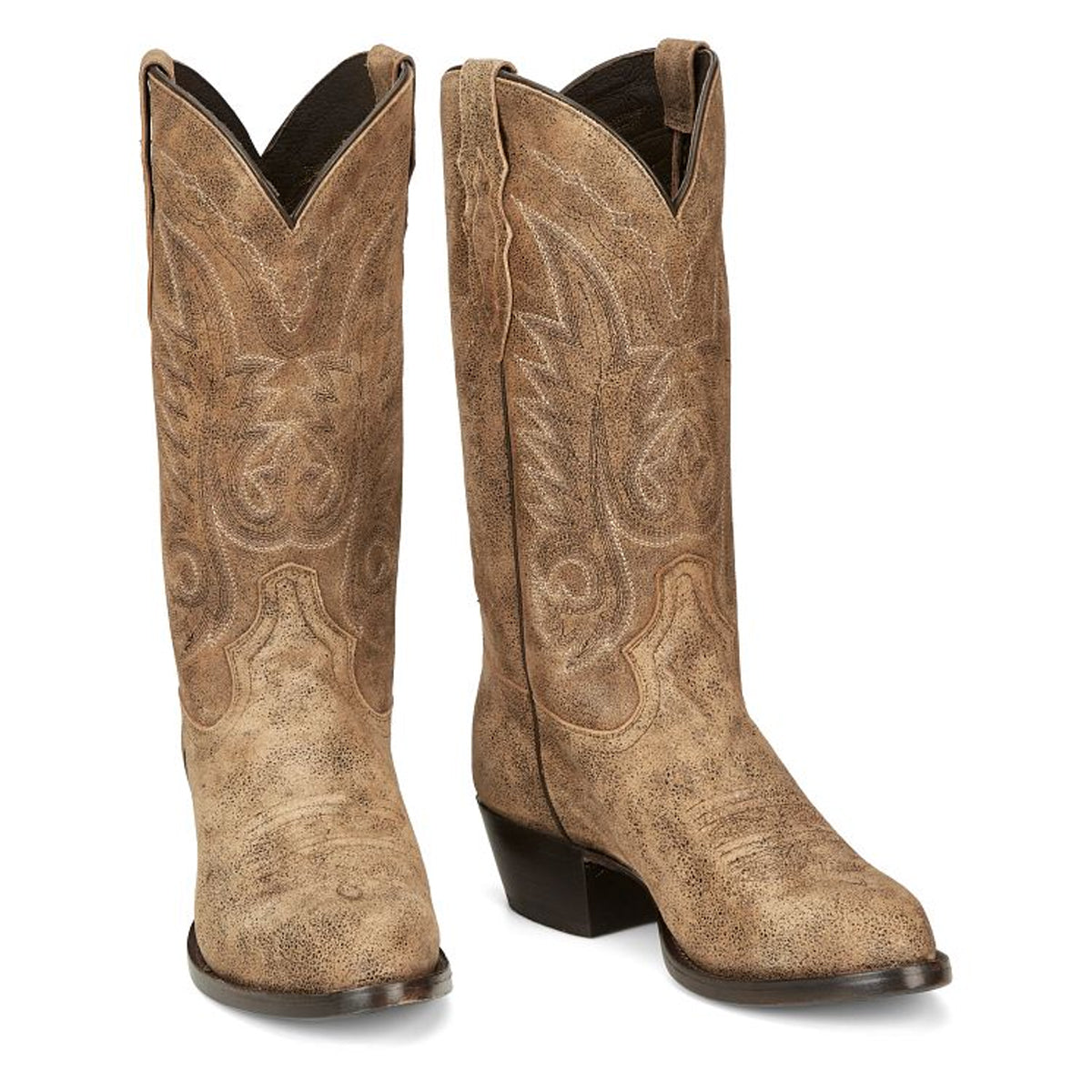 Tony Lamas Boots Men's Footwear Western Outpost 13" Round Toe Western Boot Color Gold/Tan image 0