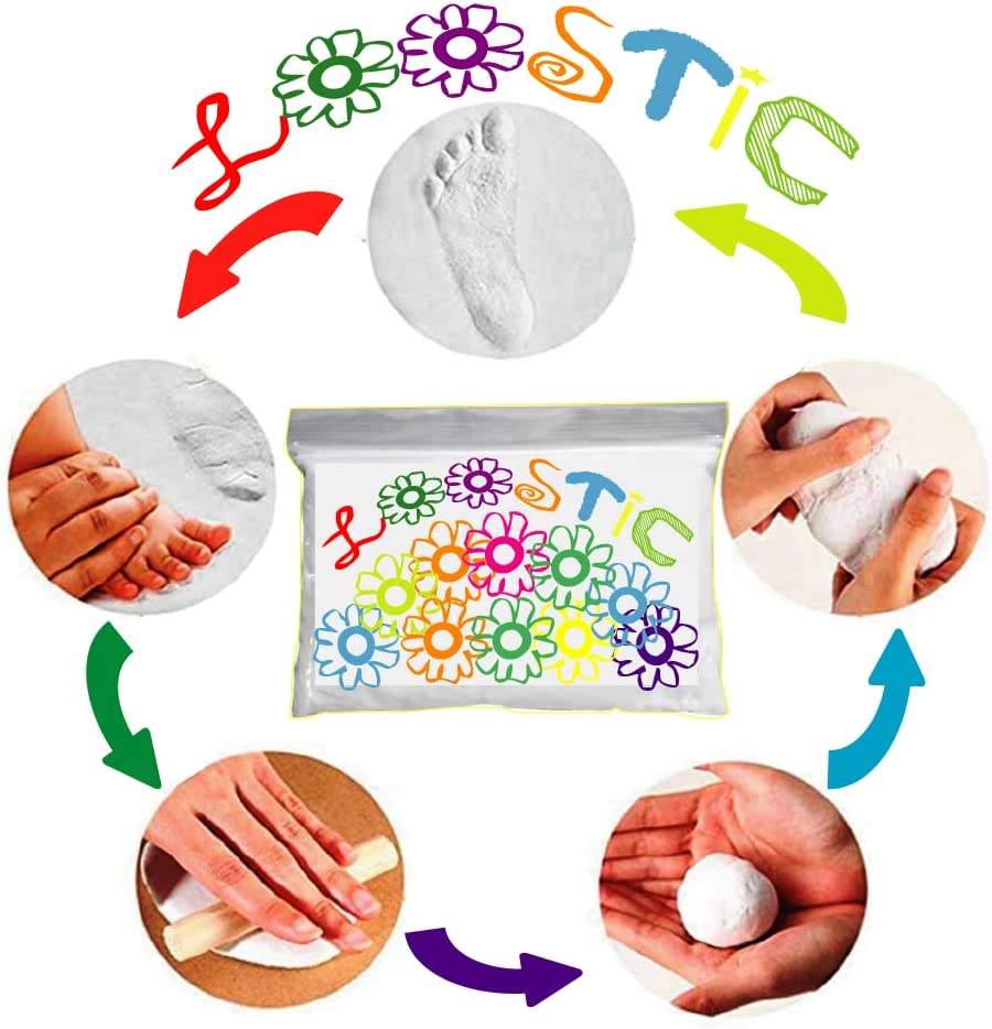 Belly Cast kit Pregnancy Belly Molds kit Pregnancy,Pregnancy Maternity,Baby Handprint et Footprint Product,5 Rolls Plaster and 2 Bag Modeling Clay image 2