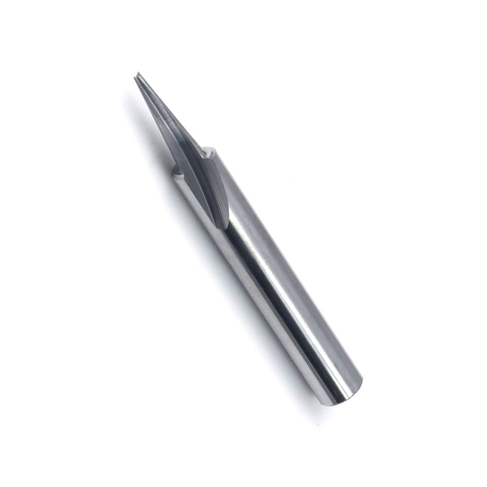 PANHAM 15 Degree Profile Router Bit V Groove Bit for Wood Carving Solid Carbide with 1/4" Shank,1/4" X 2" Long image 4