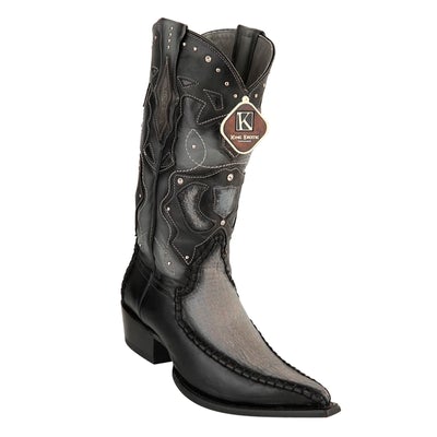 MEN'S KING EXOTIC GENUINE SHARKSKIN BOOTS 3X TOE BURNISHED GRAY (495V20909) image 0