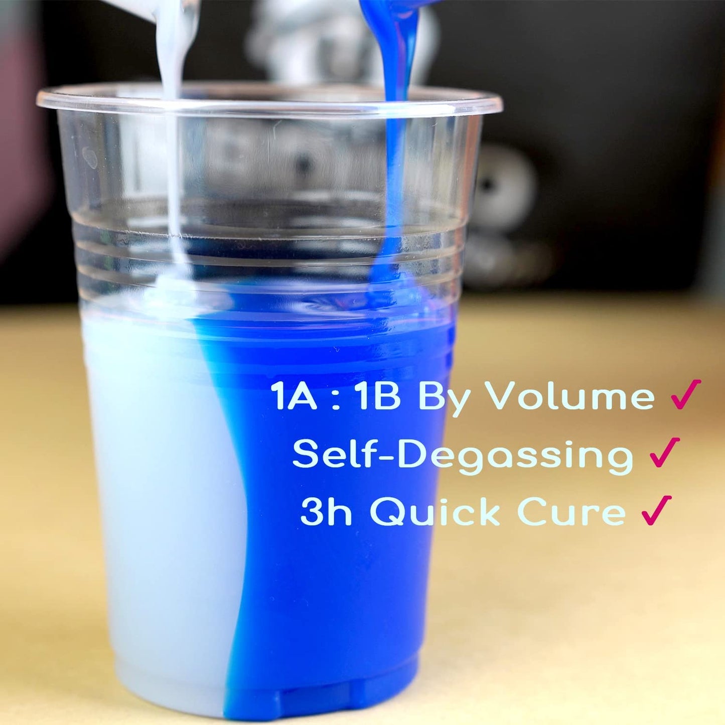BBDINO Silicone Mold Making Kit, Mold Making Silicone Rubber 30A, Platinum Silicone Mold Making Rubber 160 Oz /10 Lbs, 1:1 by Volume, Self-Degassing Ideal for Casting Resins Molds &amp; Silicone Molds image 1