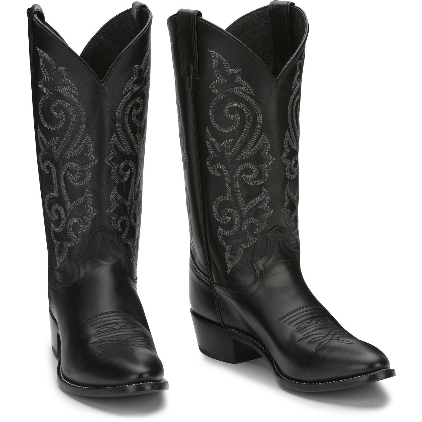 Justin Boots Men's Buck 13" Western Boot - Black (1409) - Front View