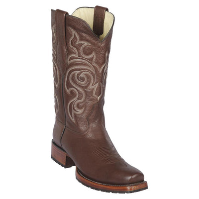 LOS ALTOS BOOTS MENS #588207 7X TOE | GENUINE CAIMAN BELLY LEATHER BOOTS | COLOR BROWN image 0