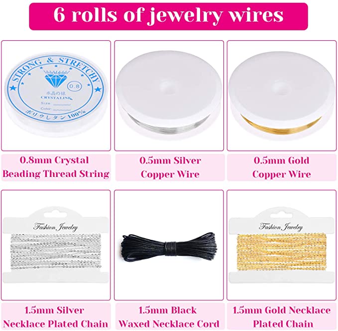 Jewelry Making Tools Set - High Quality Pliers, Nylon Jaw, Round Nose, Bent Nose, Diagonal Cut, Flat Nose, Wire Looping, Brass Ring, Ergonomic Handles, Zipped Carrying Pouch image 2