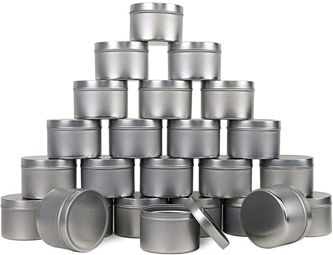 EricX Light Candle Tin 24 Piece, 8 oz, for Candle Making image 0