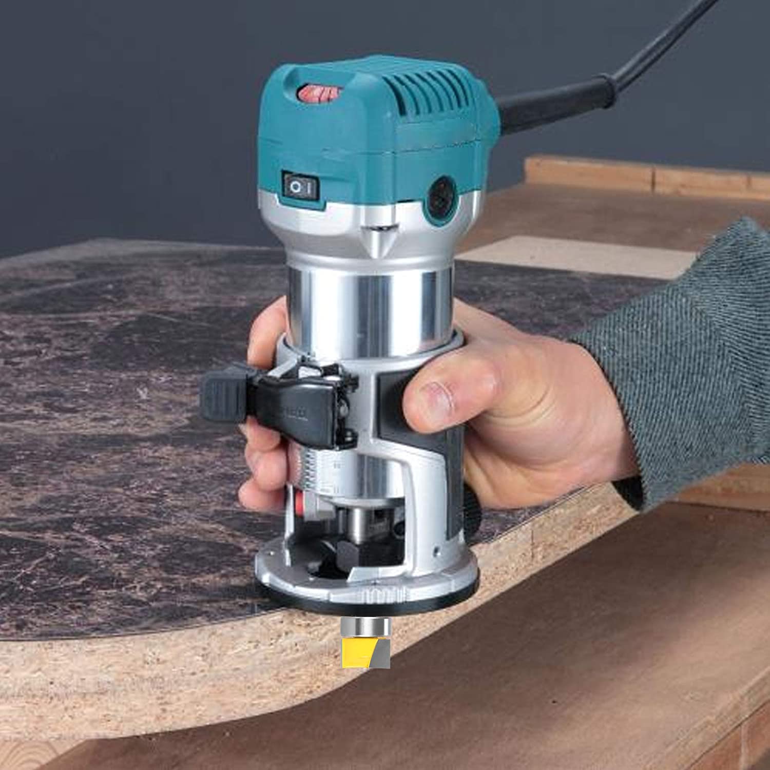 Top Bearing Flush Trim Pattern Router Bit in 1/4 inch Shank, 3/4 inch Cutting Diameter by Tooldo image 4