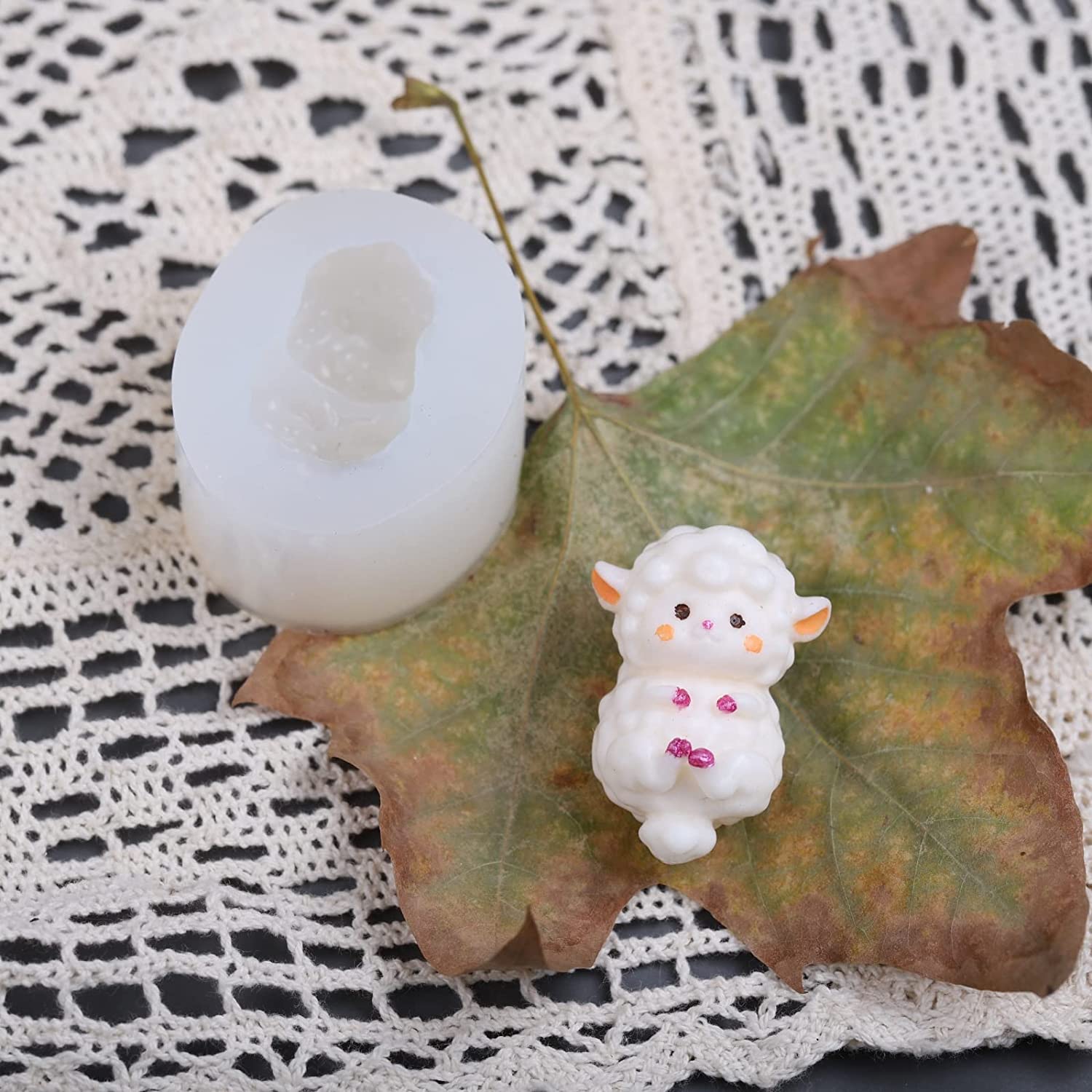 5 Pack Mini Sheep Soap Mold Handmade Soap Silicone Mold Soap Mold Candle Mold Ice Sculpture Mold Bird Soap Mold Aroma Plaster Mold image 1