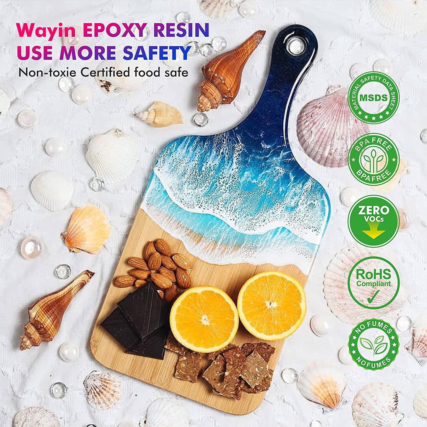 34 OZ Epoxy Resin Kit - Craft Resin Crystal Clear Resin &amp; Hardener Casting Resin for Jewelry Crafts &amp; Art Resin - Food Safe Self Leveling High Gloss UV &amp; Heat Resistant No Bubble &amp; Yellowing image 1