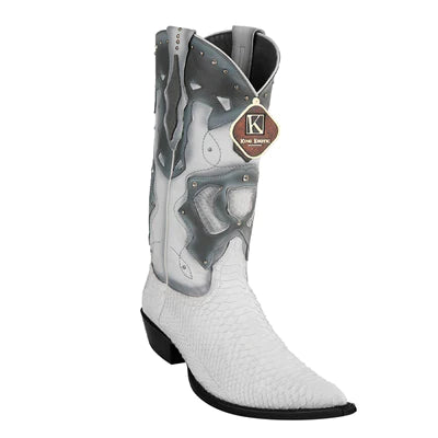 MEN'S KING EXOTIC BOOTS GENUINE PYTHON 3X TOE WHITE (495VF5728) image 0