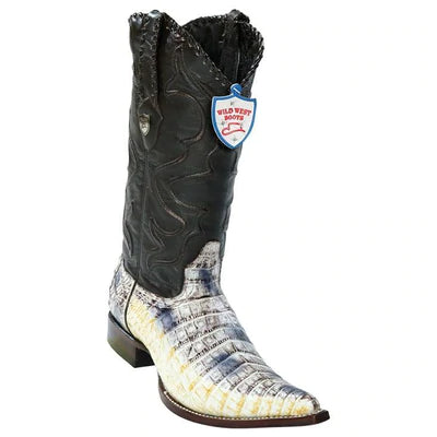 WILD WEST BOOTS #2958249 MEN'S | COLOR NATURAL | MEN'S WILD WEST CAIMAN BELLY 3X TOE BOOTS HANDCRAFTED image 0