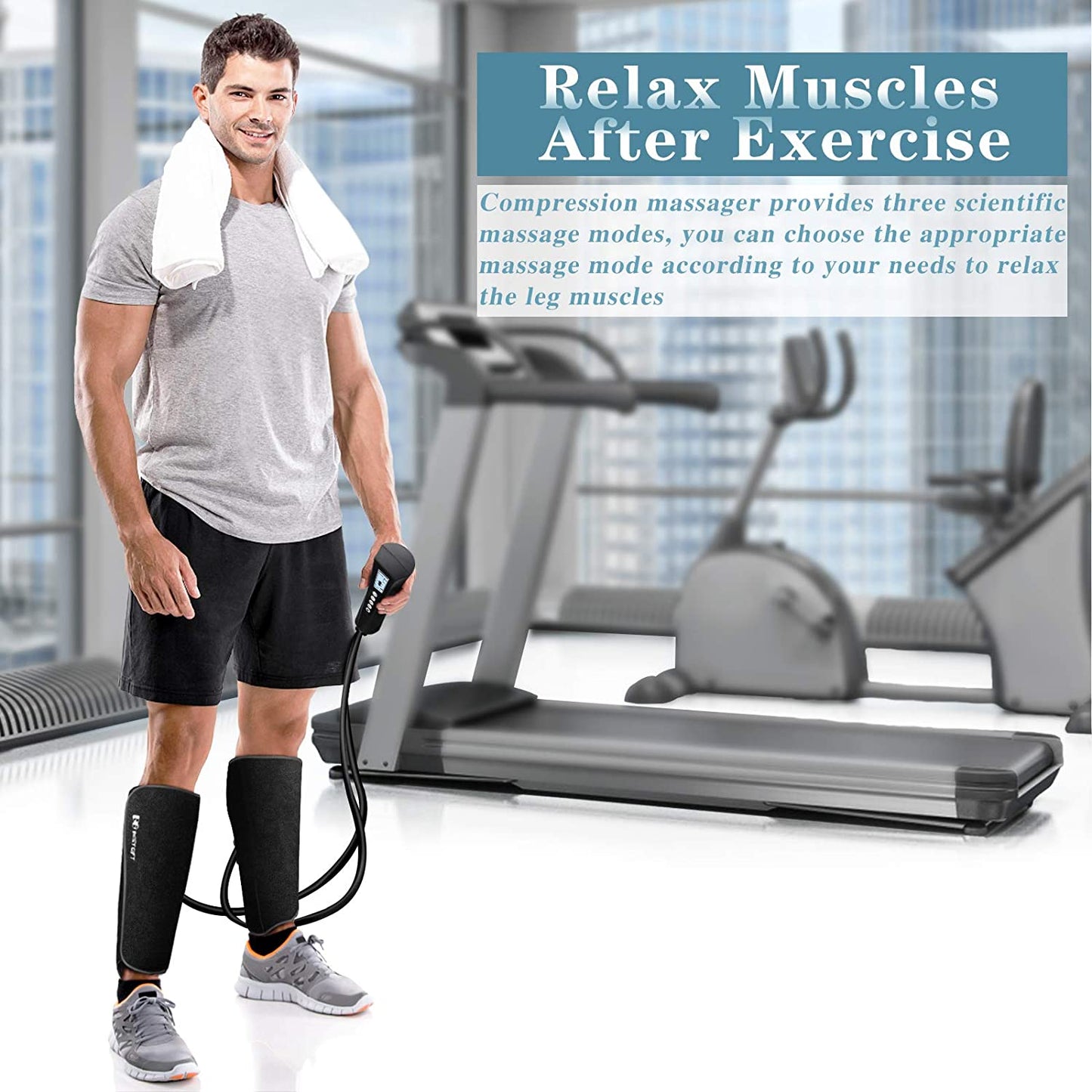 Compression Leg Massager, Muscle Fatigue Massager for Leg, Calf Air Massager for Circulation, Foot Massager with Heat, Gifts for Women,Men image 4