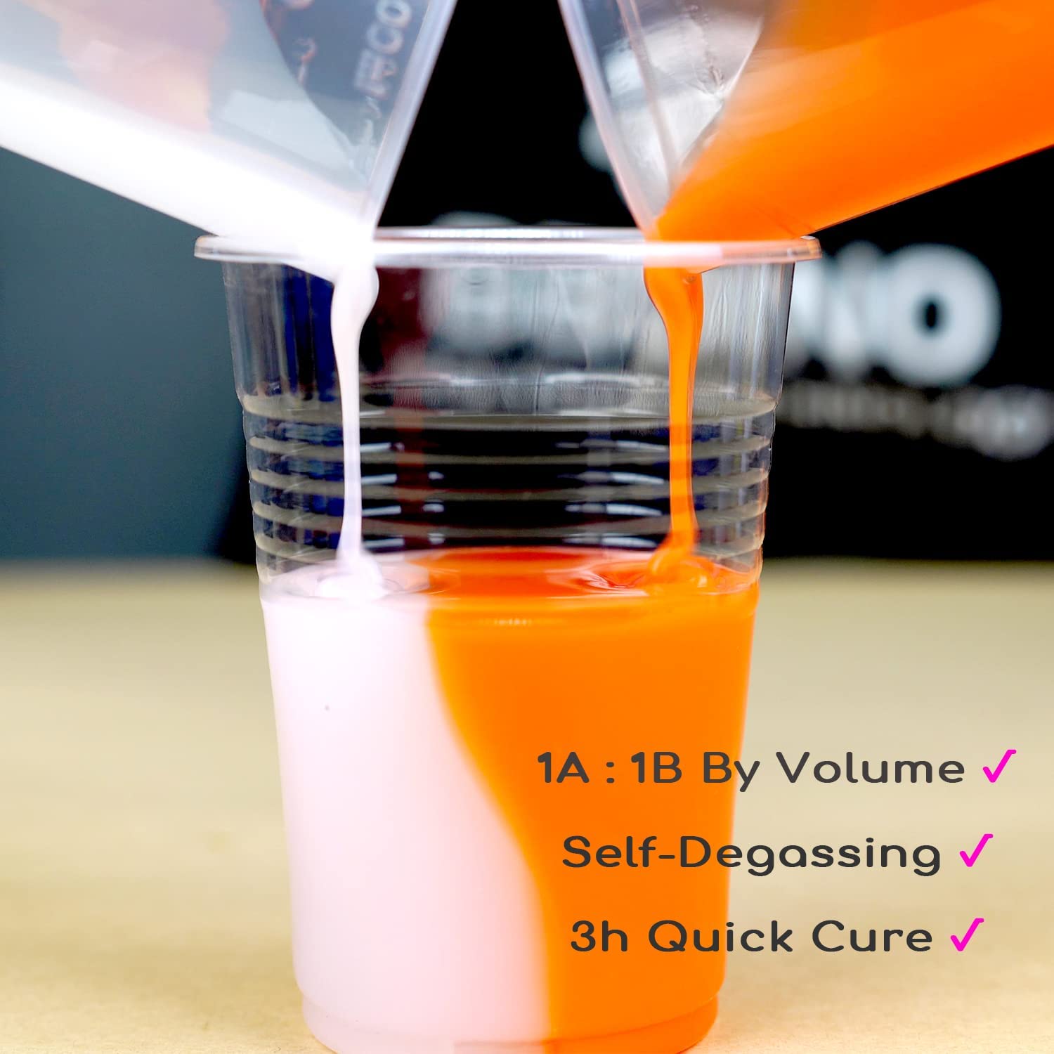 BBDINO Silicone Mold Making Kit, Non-Toxic Mold Making Silicone Rubber N.W 2.2 lb, Platinum Liquid Silicone Mold Making Rubber, Ideal for Resin/Soap/Wax/Chocolate Molds Casting Silicone Molds DIY image 3