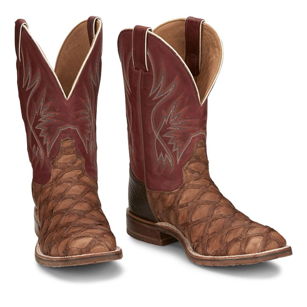 Tony Lamas Boots Men's Footwear Western Prescott 11" Pirarucu Color Toffe image 0