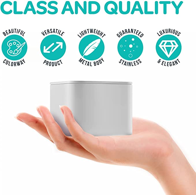 Hearts &amp; Crafts Square Tin Candle Jars for Making Candles - 8oz Square Candle Tins with Seam - 24 Tin Candle Tins with Lids for Candle Making - White image 3