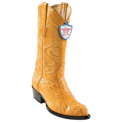 WILD WEST BOOTS #2990202 MEN'S | COLOR BUTTERCUP | MEN'S WILD WEST CAIMAN HORNBACK J TOE BOOTS HANDCRAFTED image 0