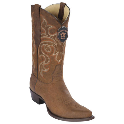 LOS ALTOS BOOTS MENS #942007 SNIP TOE | GENUINE MADDOG LEATHER BOOTS | COLOR BROWN image 0