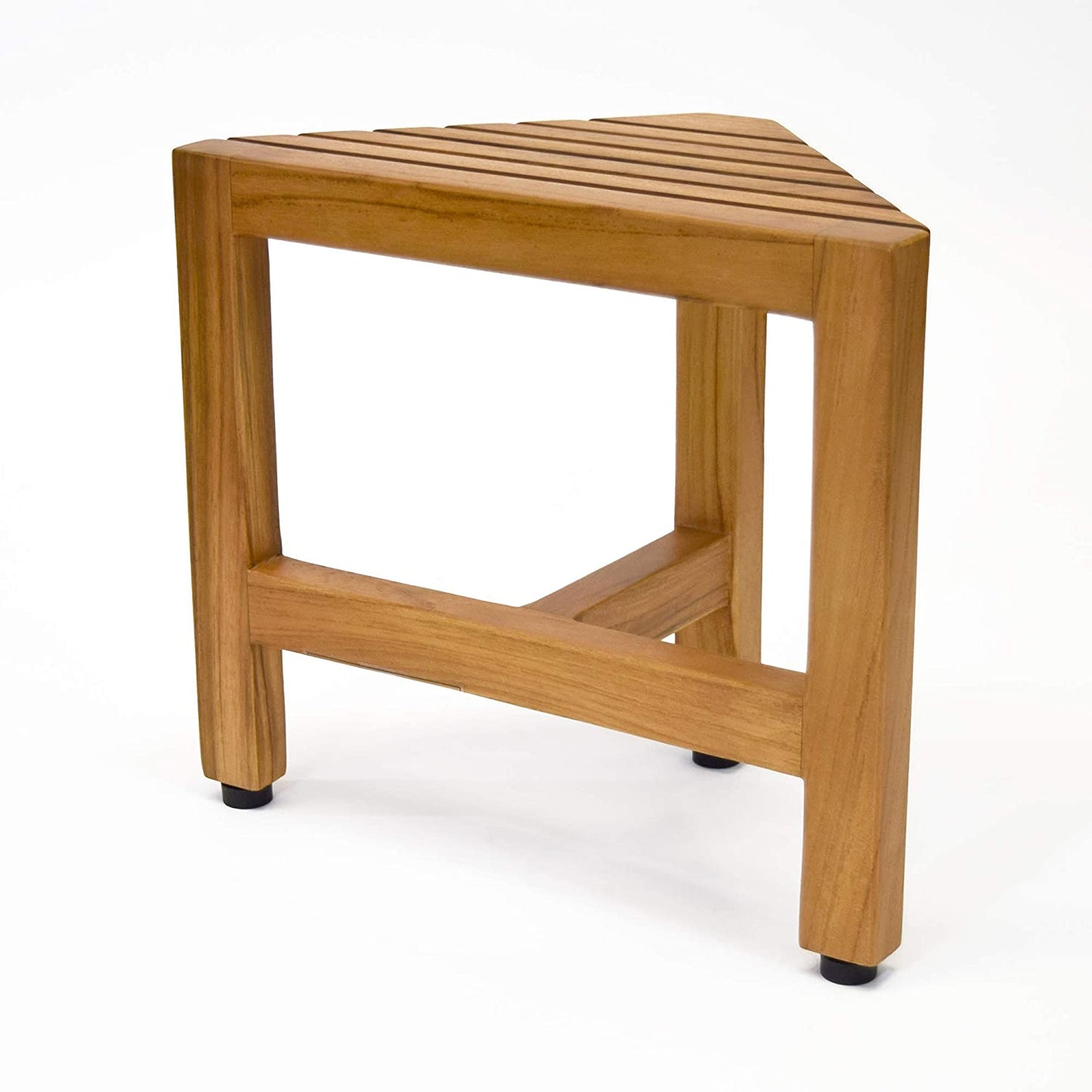 Asta Zini Solid Teak Shower/Bath/Spa Corner Foot Stool, Side Table, Fully Assembled, TB-014 image 3