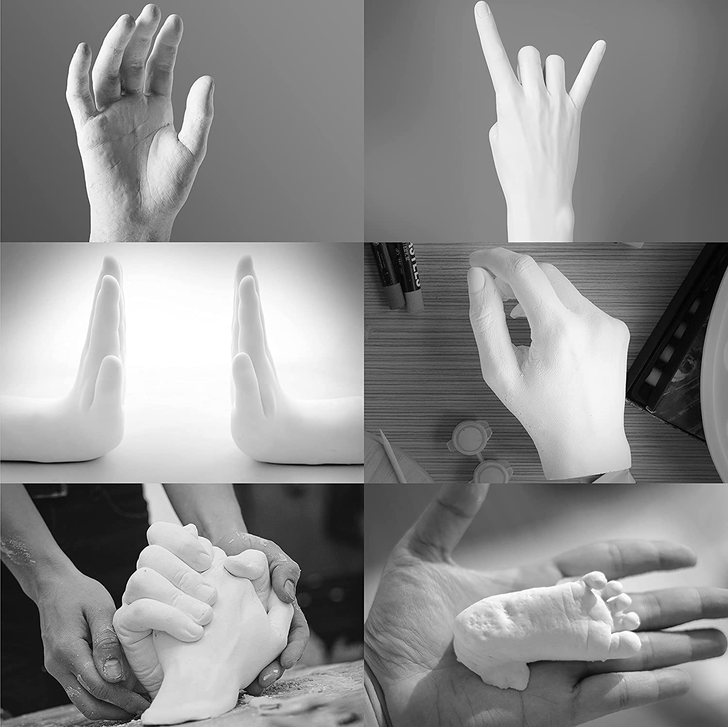 Complete Hand Casting Kit for Couples | for Her | DIY Kits for Adults | Casting Kit with Alginate Molding Powder | Wedding Gifts | Hand Mold Kit Couples | Zenacolor image 4