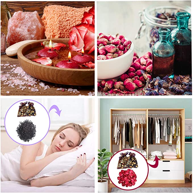 20g/Bag Dried Flowers,100% Natural Dried Flowers Herbs Kit for Soap Making, DIY Candle Making,Bath - Include Rose Petals,Lavender,Don't Forget Me,Lilium,Jasmine,Rosebudsand More(12 Bags) image 4