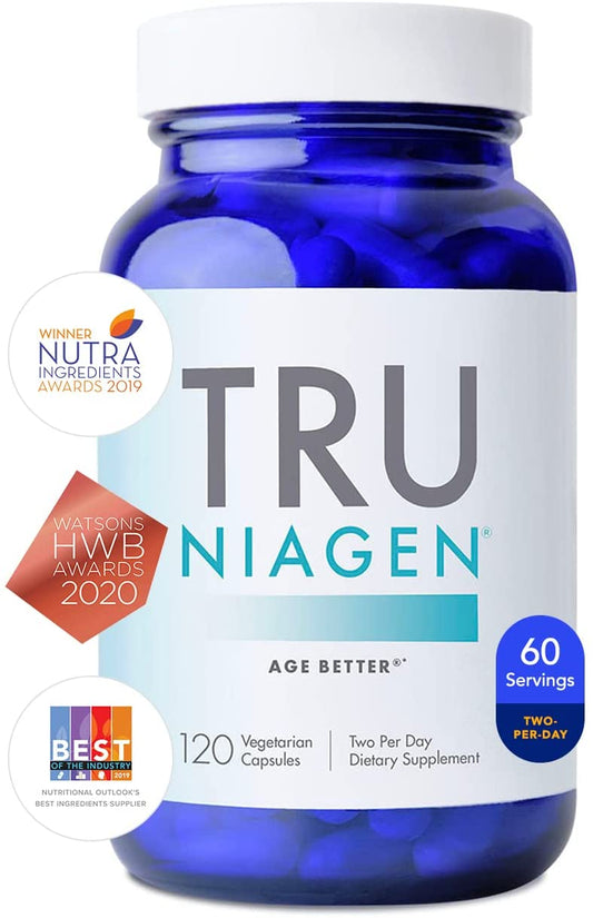Patented NAD+ Booster Supplement More Efficient Than NMN - Nicotinamide Riboside for Cellular Energy Metabolism &amp; Repair. Vitality, Muscle Health, Healthy Aging - 120ct - 150mg (2 Months / 1 Bottle) image 0