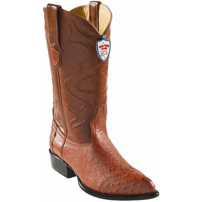 WEST BOOTS #2990403 MEN'S | COLOR COGNAC | MEN'S WILD WEST OSTRICH WINGTIP COWBOY BOOTS HANDCRAFTED image 0