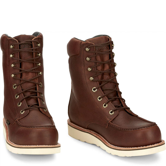 Chippewa Men's Edge Walker 8" Waterproof Nano Comp Toe Wedge - Briar Brown (25347) - Front View