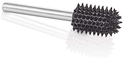 Kutzall Extreme Ball Nose Burr, 1⁄8" Shaft, Very Coarse - Woodworking Attachment for Dremel, Foredom, DeWalt, Milwaukee. Abrasive Tungsten Carbide, 1⁄4" (6.3mm) Dia. X 1⁄2" (12.7mm) Length, BNX-14-EC image 0