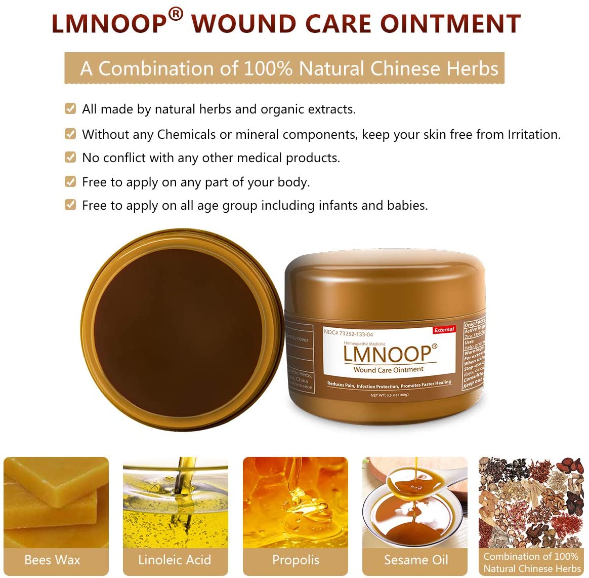LMNOOP Bed Sore Cream, Healing Ointment Medical Grade Skin Repair Boil Treatment Products, Infection Protection First Aid Ointment for Bed &amp; Pressure Sores Diabetic Venous Foot &amp; Leg Ulcer image 3