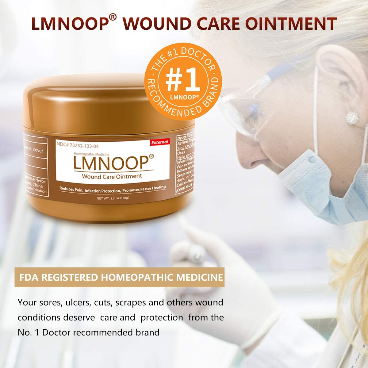 LMNOOP Bed Sore Cream, Healing Ointment Medical Grade Skin Repair Boil Treatment Products, Infection Protection First Aid Ointment for Bed &amp; Pressure Sores Diabetic Venous Foot &amp; Leg Ulcer image 2
