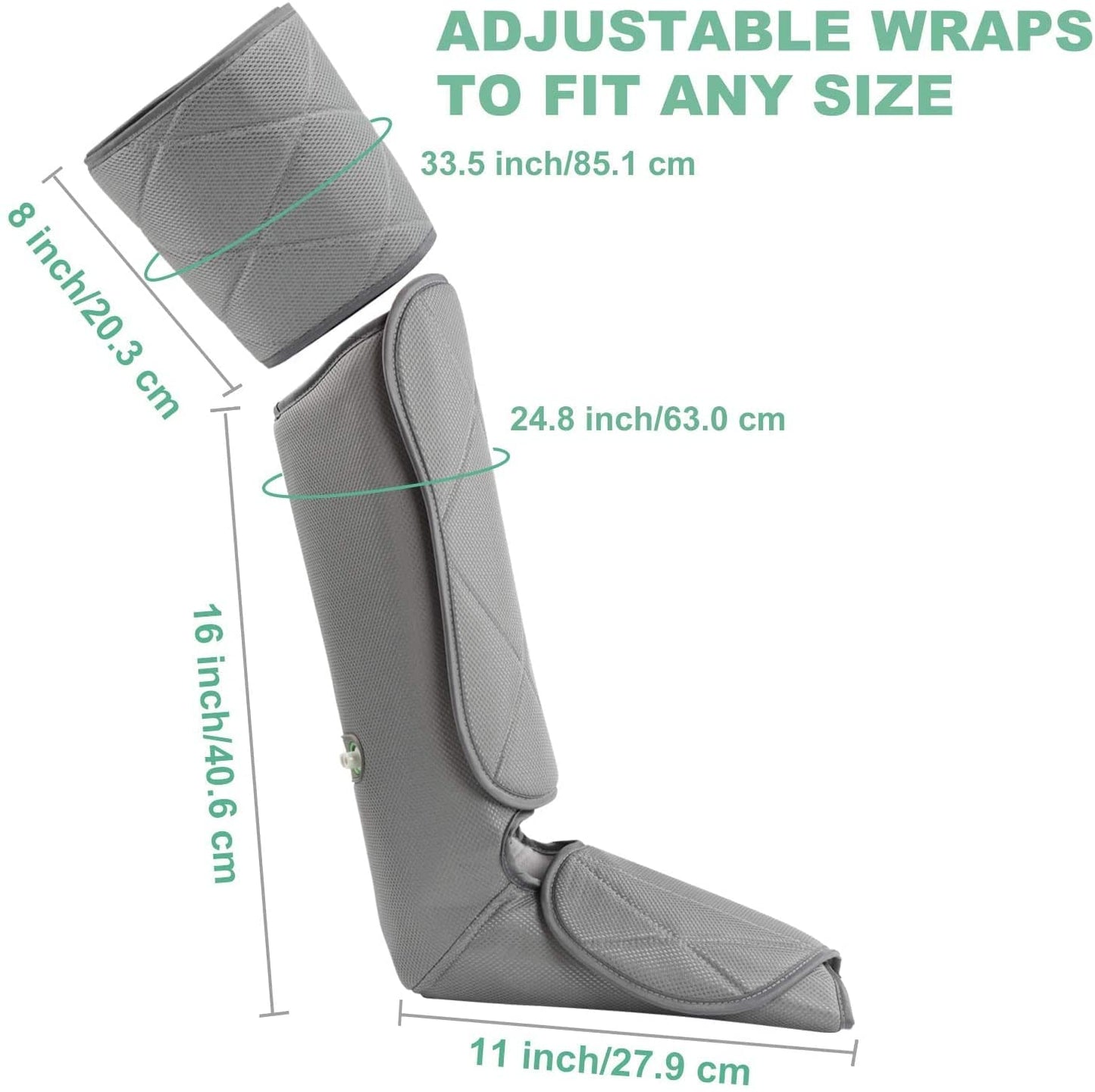 RENPHO Leg Massager for Circulation and Pain Relief, Air Compression Foot Leg Calf Thigh Massage, Helps for Reduce Swelling, Muscle Relaxation, 6 Modes 4 Intensities, Gifts Ideas image 6