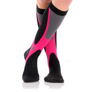 Recovery Socks - Women’s Pink/Black Compression Socks image 1