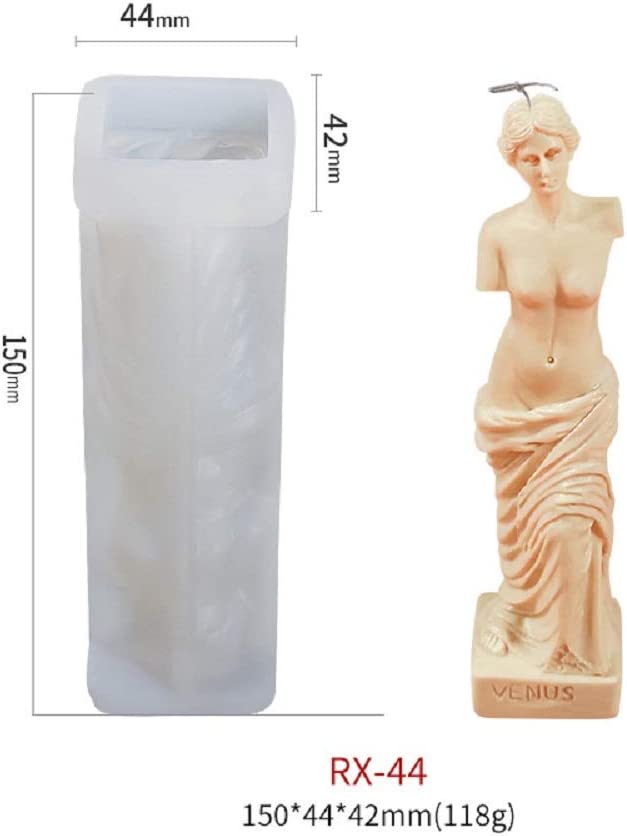 4 Pack Portrait Silicone Candle Mold DIY Silicone Mold for Resin Soap Cake Chocolate Wax Mold Venus Candle Mold image 5