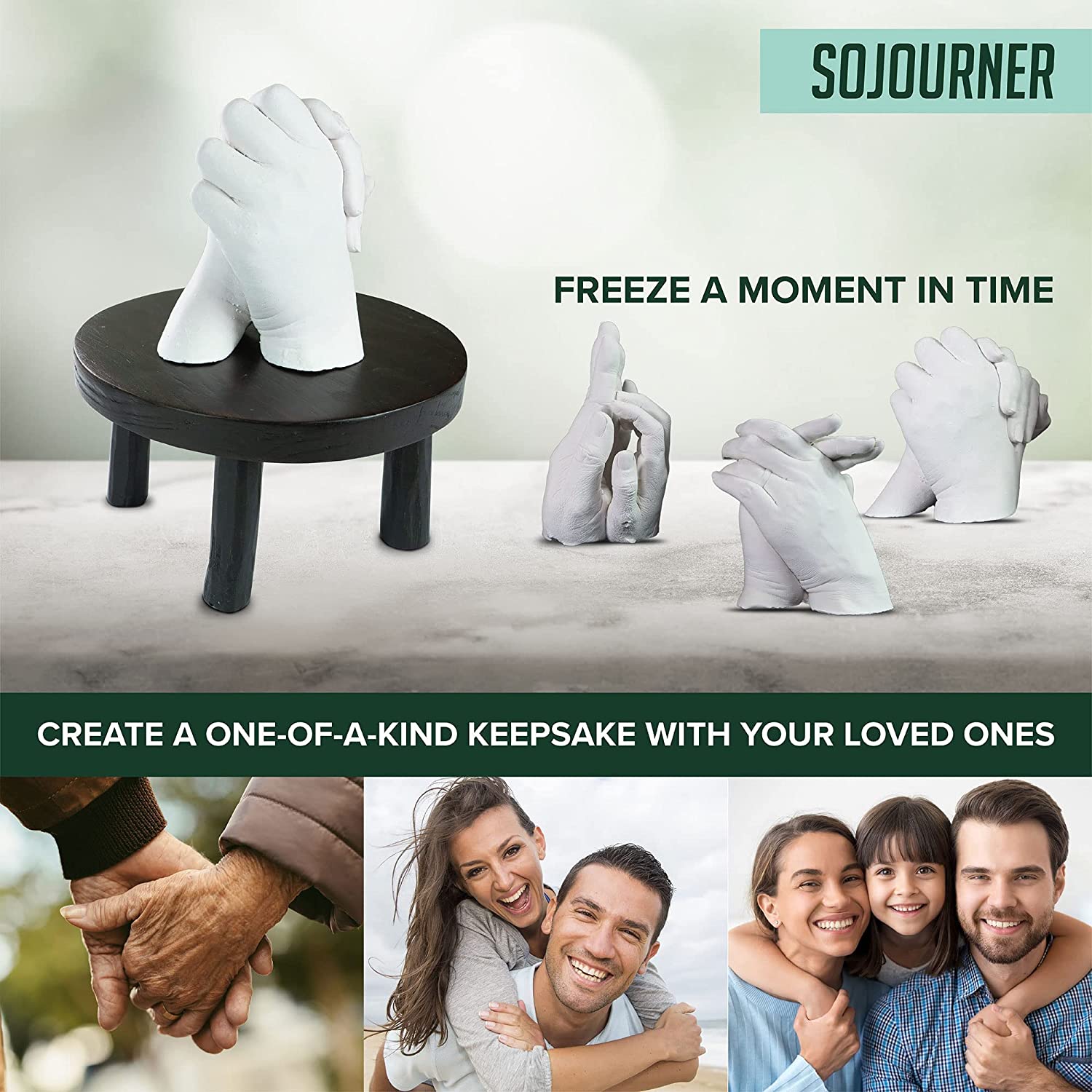 Hand Casting Kit - Perfect Keepsake Gift for Couples, Family &amp; Kids - Hand Mold Kit for Any Wedding, Anniversary or Holiday - DIY Craft Plaster Kit for Girlfriend, His, Hers, Wife &amp; More image 4
