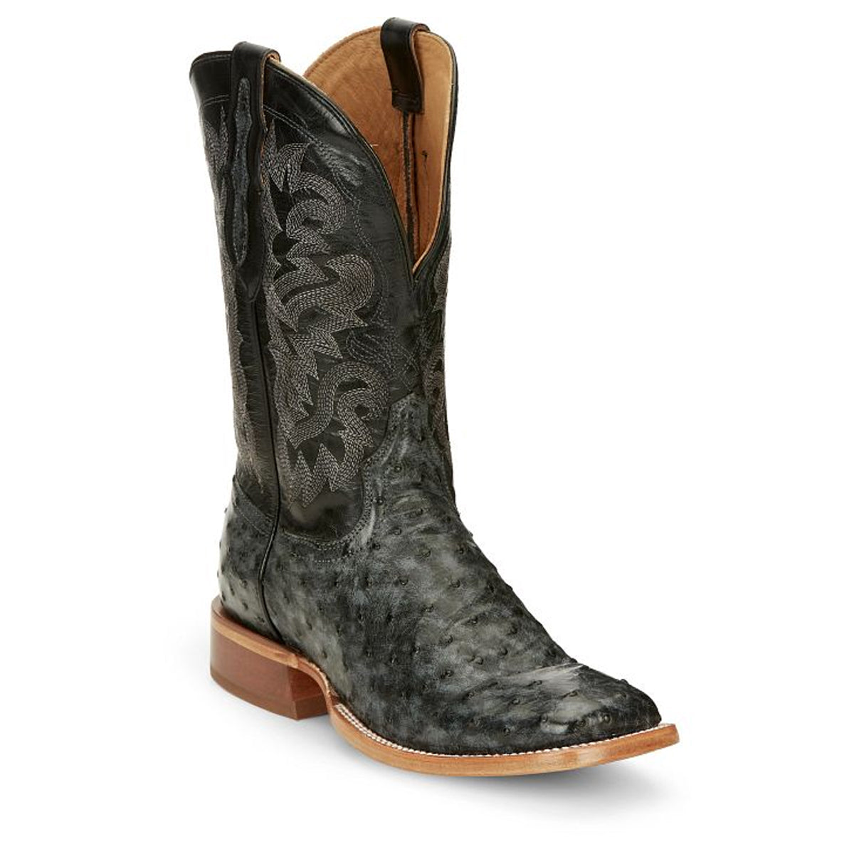 Tony Lamas Boots Men's Moore 11" Full Quild Wide Square Toe Western boot Color Grey image 1