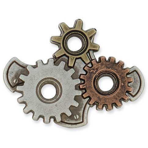 Tandy Leather Triple Gear Bezel Concho 71509-21 image 0